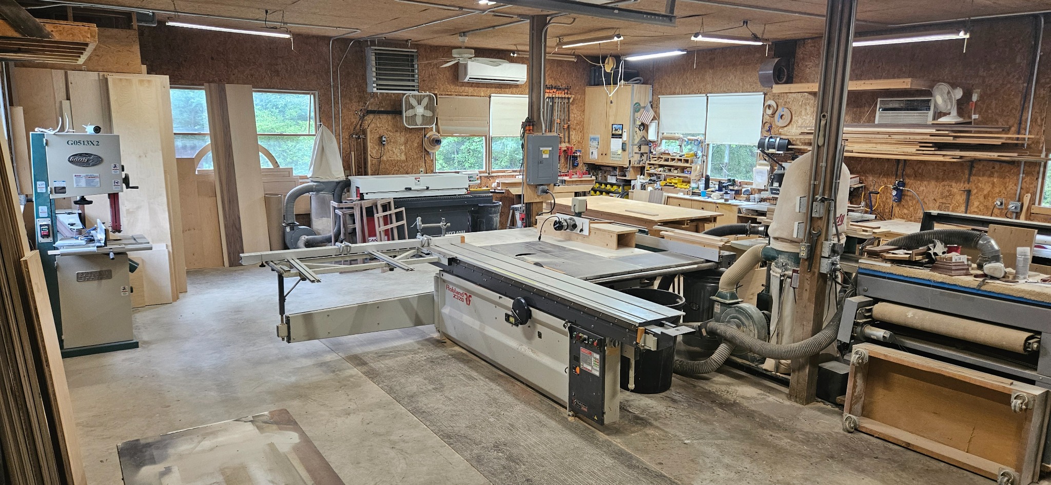 The Brobst Custom Cabinetry & Design LLC woodworking shop in Perkiomenville, Pennsylvania where all cabinetry is fabricated