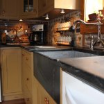 Custom Rustic Kitchen with painted wood in lansdale, pa